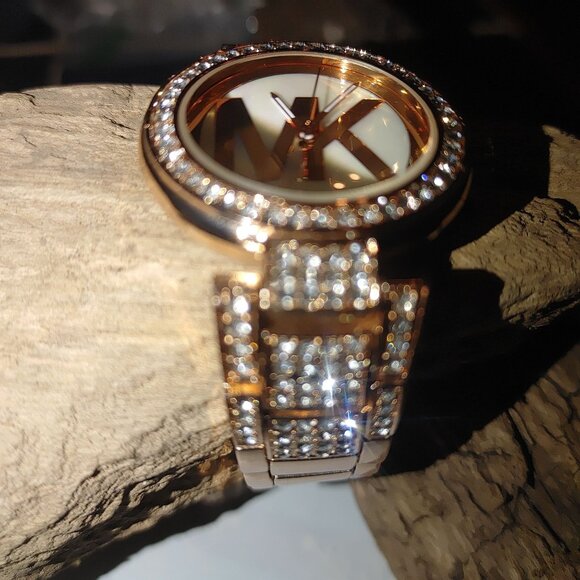 Wristwatch Michael Kors Logo Stainless Steel Rose Gold Watch Crystal Accents main image 10